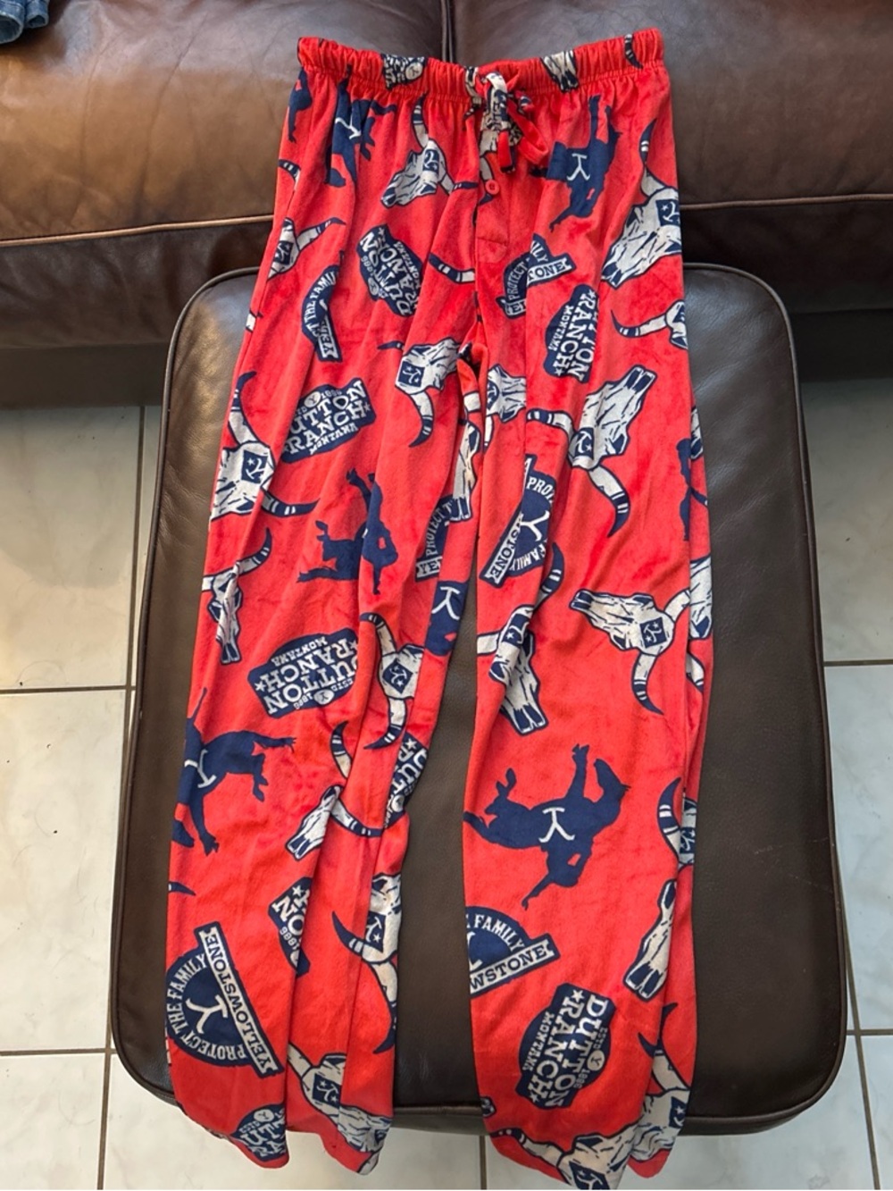 Men's Red Printed Lounge Pants - Comfortable Relaxed Fit